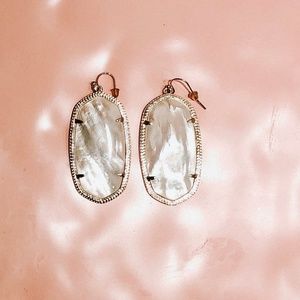 Danielle Gold Earrings In Ivory Mother of Pearl